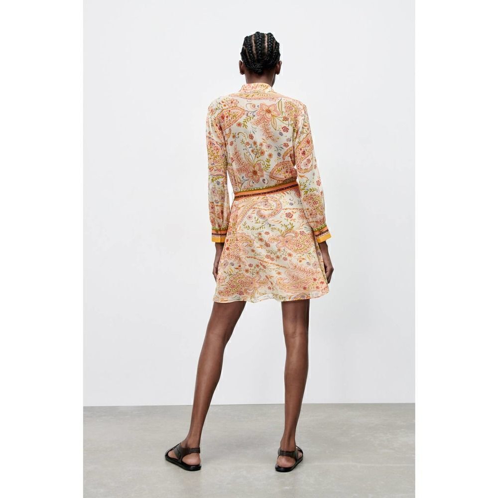 ZARA SHIRT DRESS BELTED NEW - Picture 4 of 7